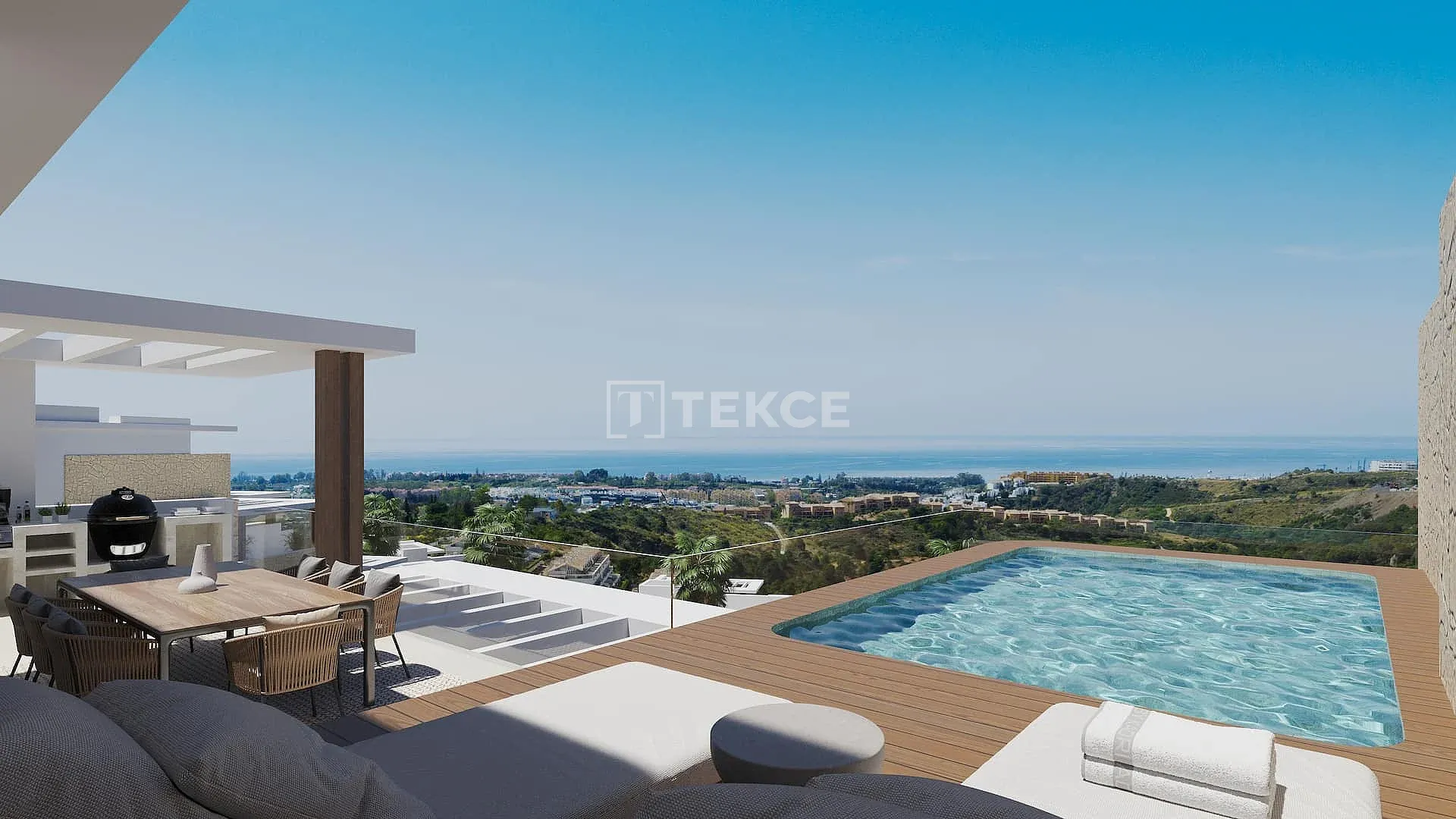 Apartments mit Meerblick in einer erstklassigen Gegend in Estepona
