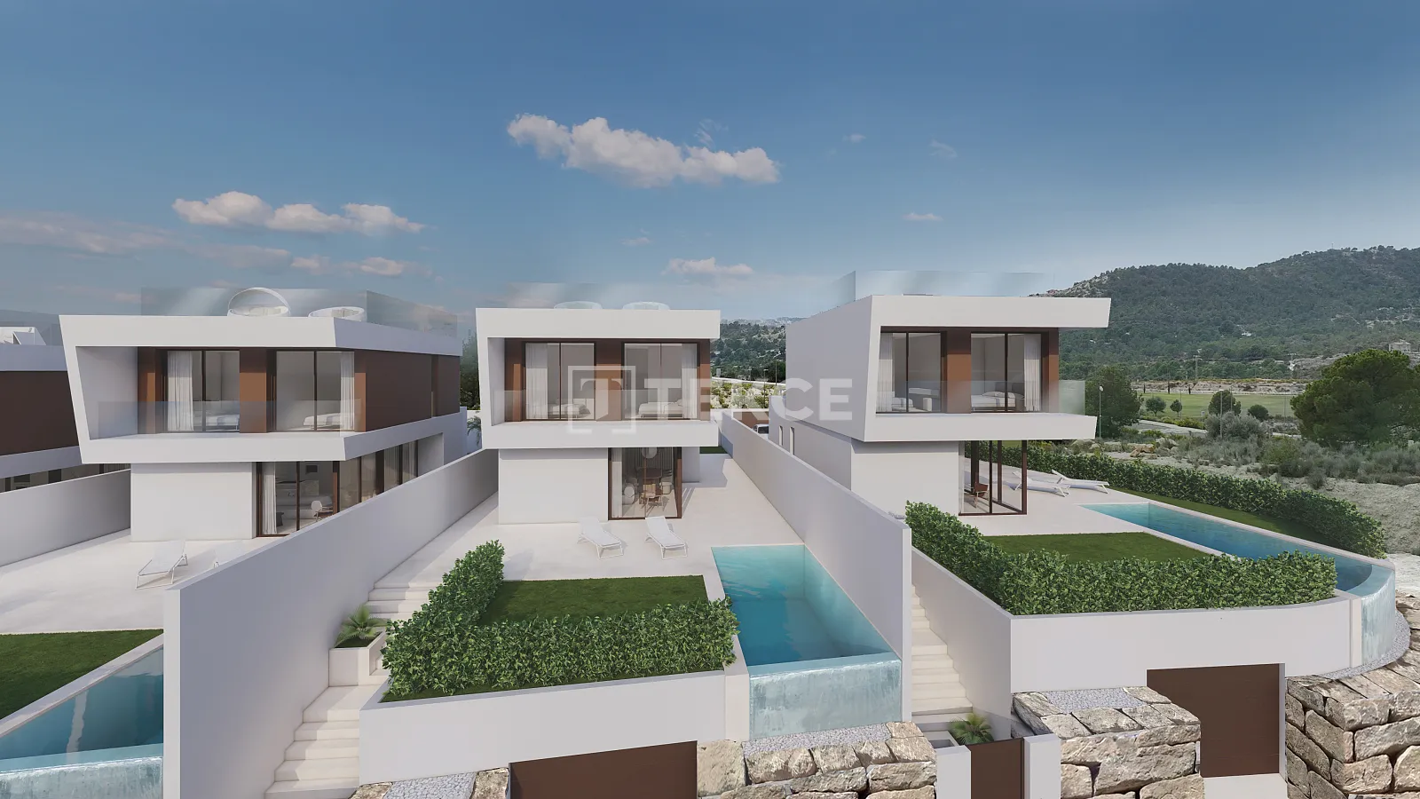 Finestrat Alicante'de Golf Sahasına Yakın Müstakil Villalar