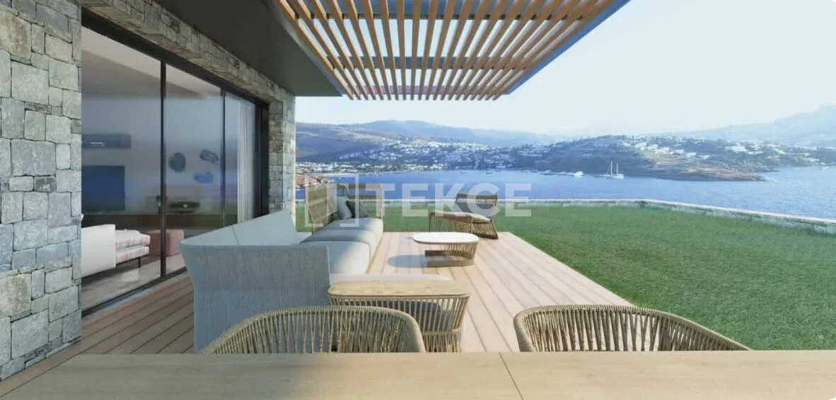 Wohnungsanlage in einem Strandprojekt in Bodrum Türkbükü