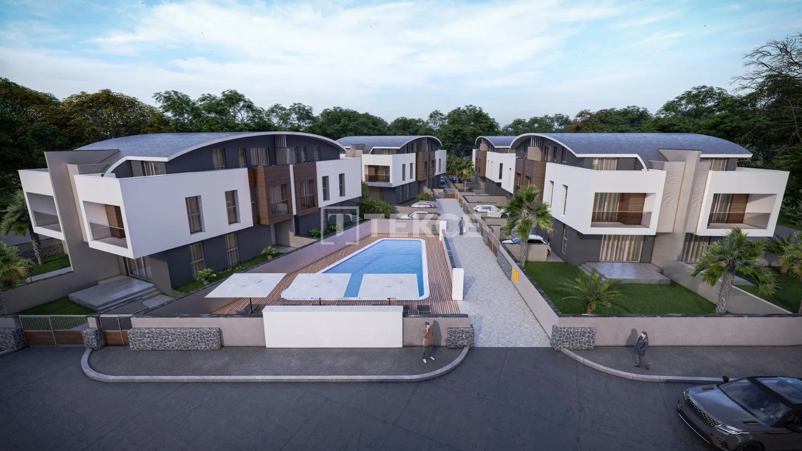 Vilas com Piscina e Jardins Privados em Döşemealtı Antalya