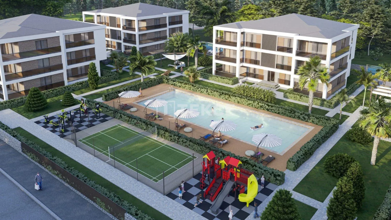 4-Zimmer-Apartments in einem Komplex in Döşemealtı Antalya