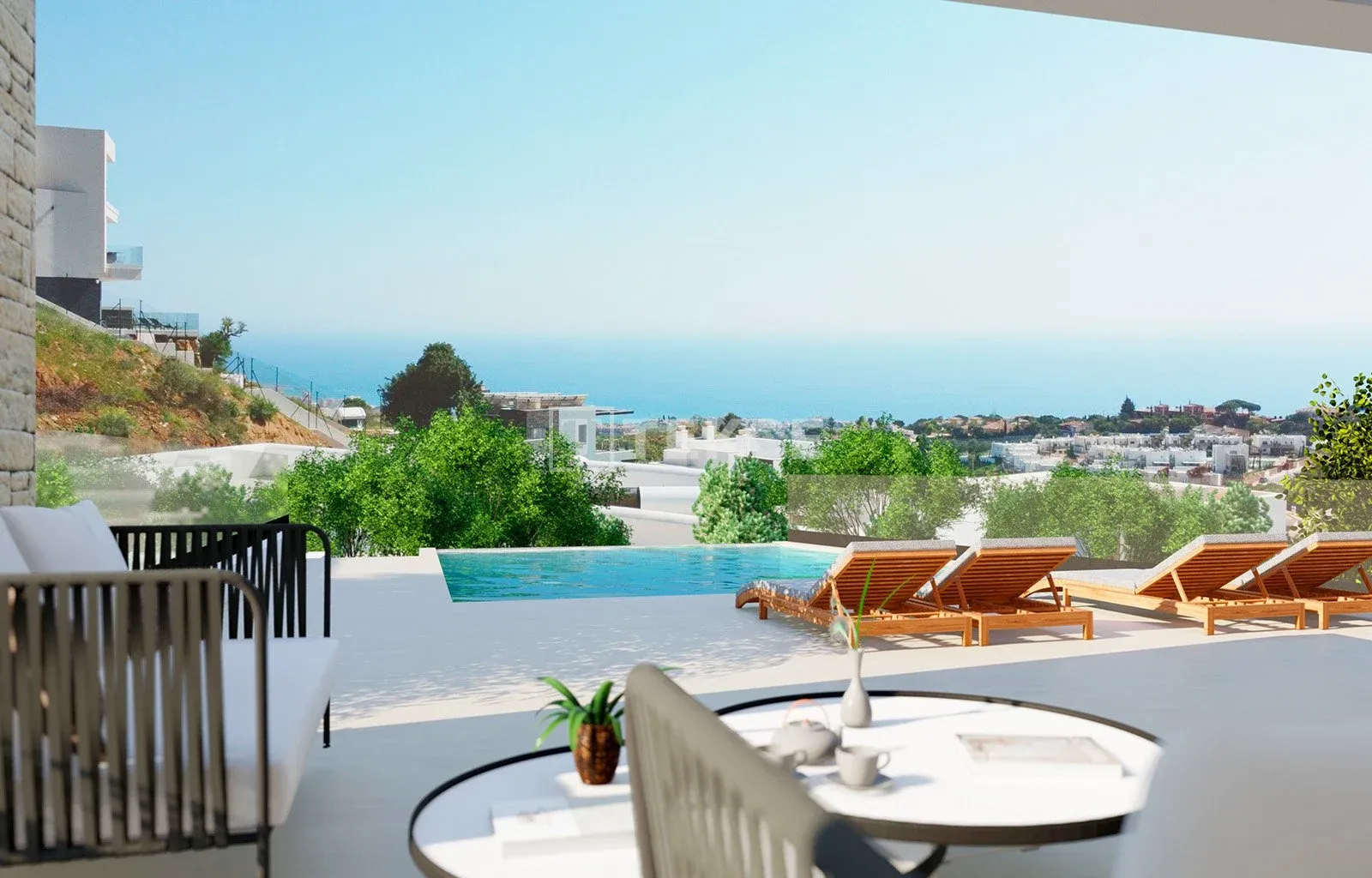 Villas Independentes Recém-Construídas com Vista Mar em Mijas