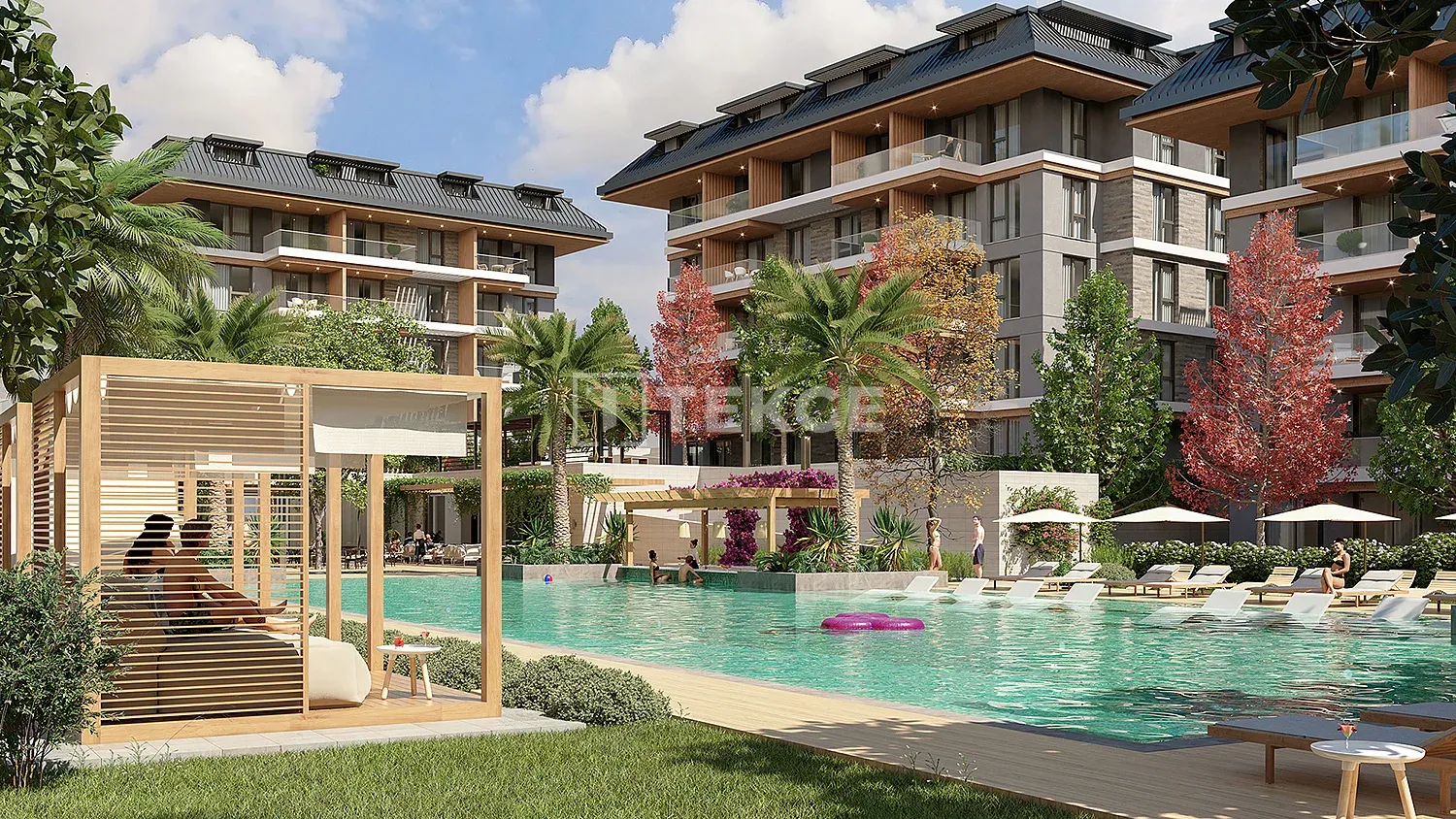 Alanya'da Plaj'a 750m Uzaklıkta Otel Konseptinde Şık Daireler