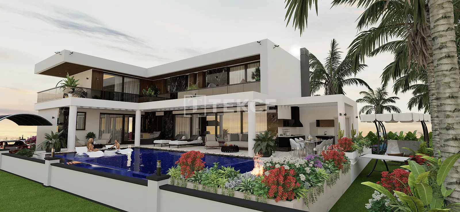 Ville Singole con Piscine Private a Edremit Girne