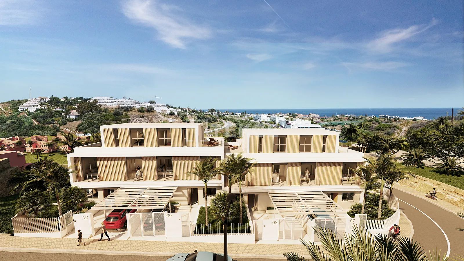 Neue Häuser mit funktionalen Innenräumen in der Nähe von Golf in Estepona