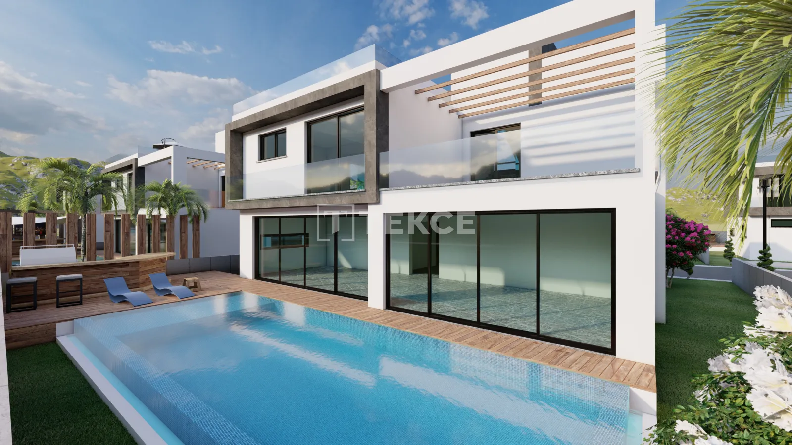 Villas com Vista para Montanha e Mar em İskele Boğaz