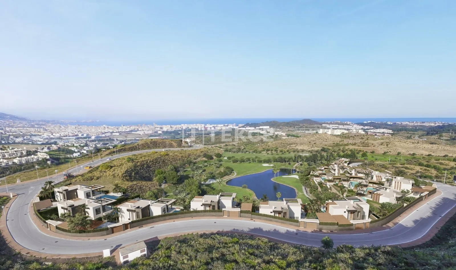 Häuser mit Panoramablick in einem Luxuskomplex in Mijas