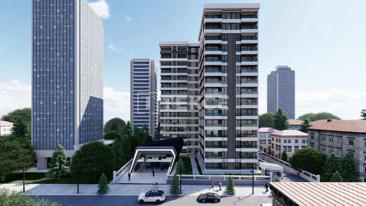 Apartamentos Frente al Lago en Kucukcekmece en un Complejo Seguro