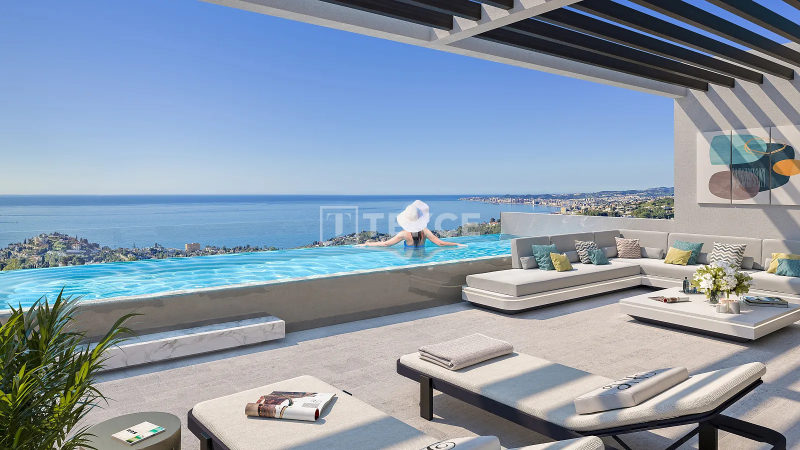 Benalmádena Costa del Sol'de Eşsiz Konum Deniz Manzaralı Villalar