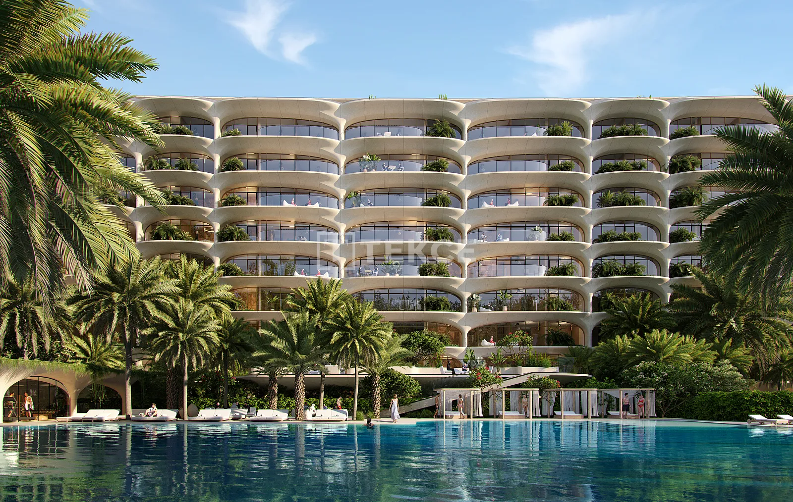 Sea and Dubai City View Apartments on Palm Jumeirah Island