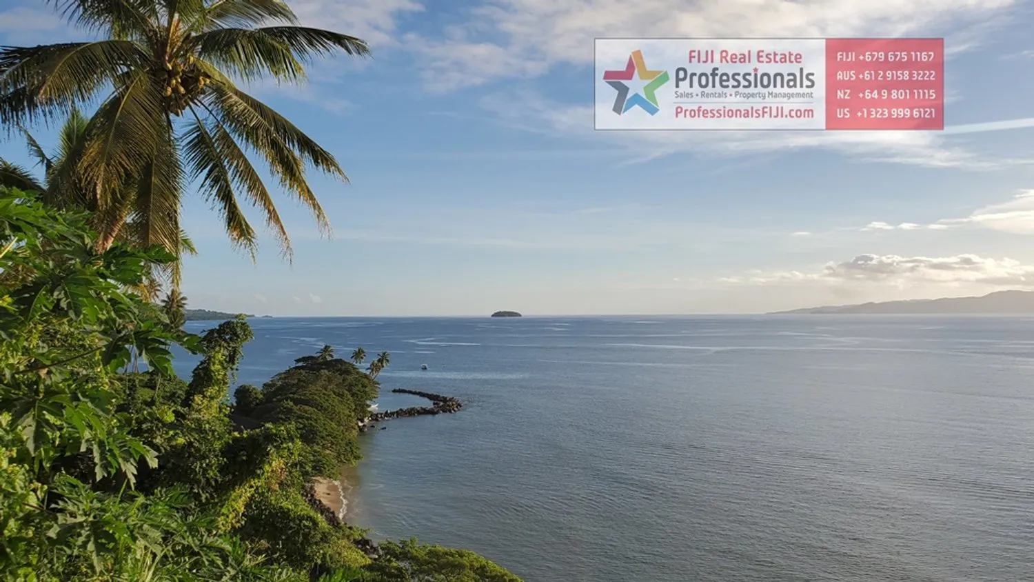 ¡75 ACRES DE PROPIEDAD LIBRE EN TAVEUNI CON VISTAS AL OCÉANO!