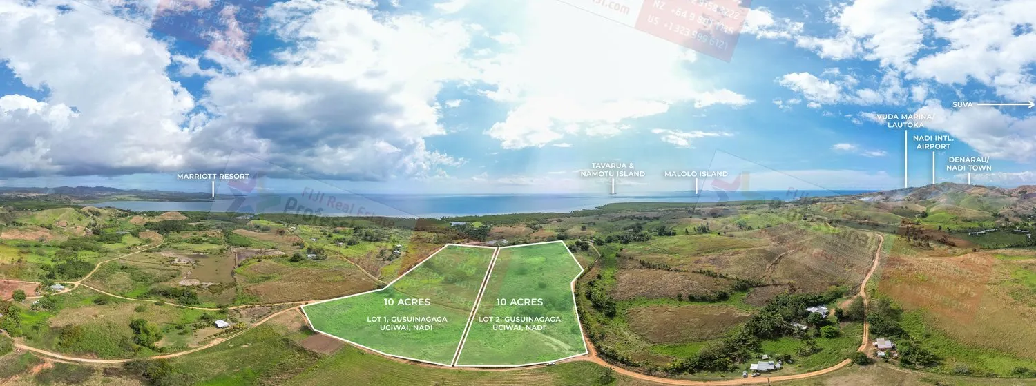 REDUCED PRICE -- ATTENTION SURFERS! -- 2 Adjacent FREEHOLD LAND blocks for SALE in Momi (FIJI)