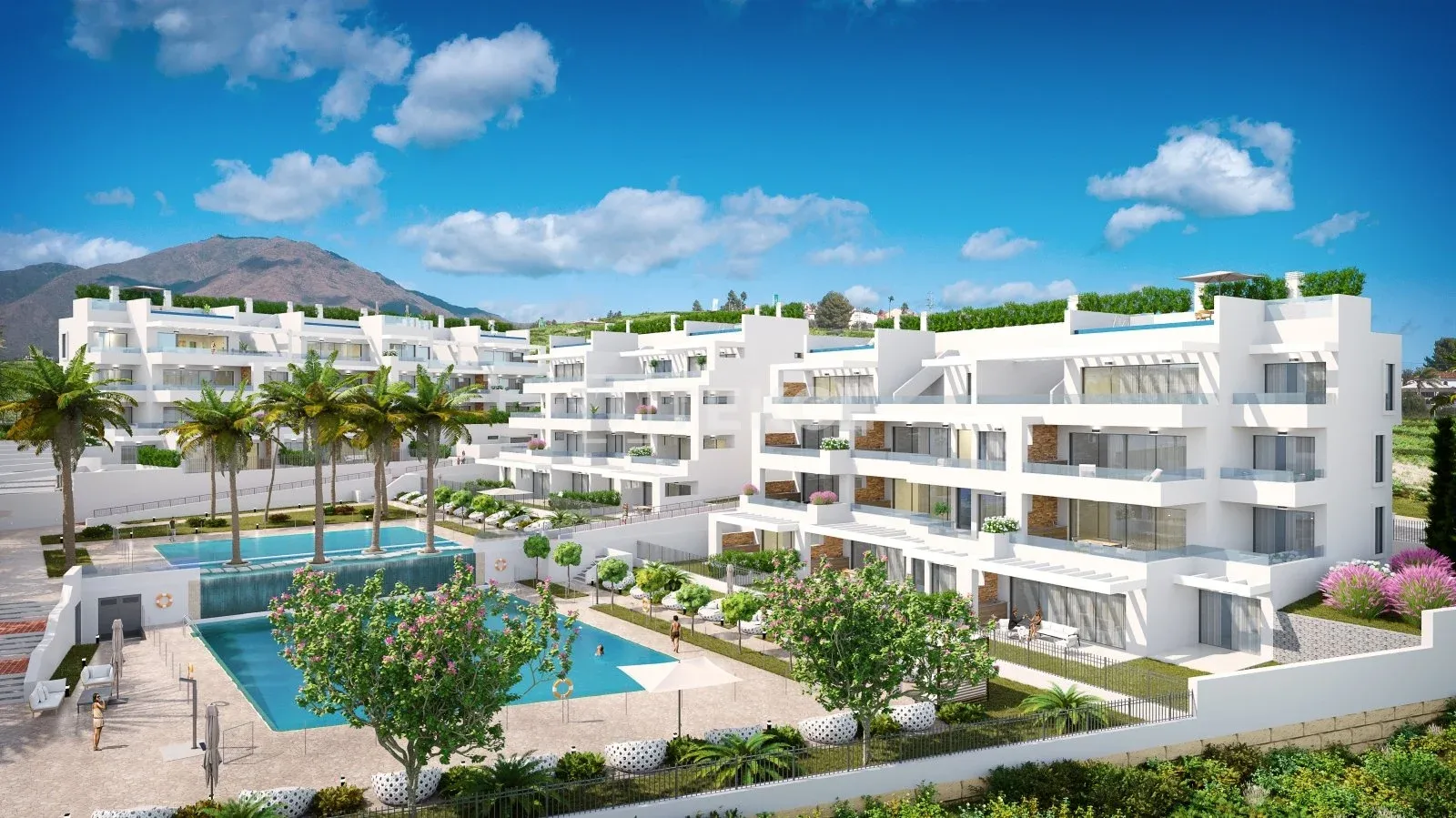 Nordik Konseptli Deniz Manzaralı Daireler Estepona