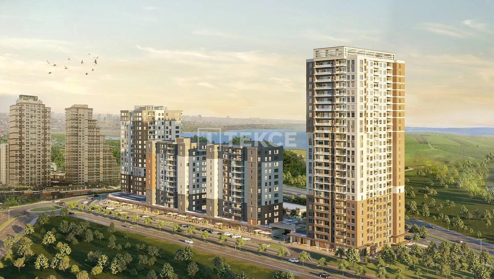 Avcilar İstanbul'da Göl Manzaralı Daireler