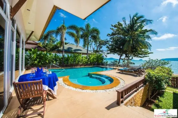 Moradia de Cinco Quartos com Piscina Frente ao Mar para Alugar em Chalong Bay