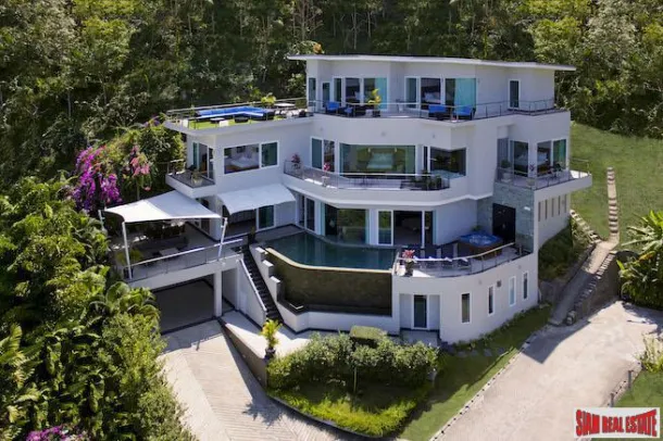 Villa Namaste - Zeitgenössische Sechs-Schlafzimmer-Villa mit Meerblick zur Miete in Bang Tao