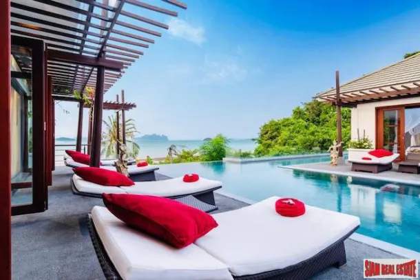 Incrivel Villa com Piscina de Quatro Quartos com Vistas para o Mar Sobre a Baía de Phang Nga para Alugar em Ao Po