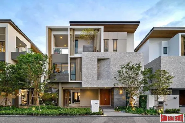The Gentry Phatthanakan 2 - Luxuriöse Villa mit 4 Schlafzimmern und 5 Bädern zu vermieten, möbliert oder unmöbliert, in einer sicheren modernen Wohnanlage, 15 Min. von BTS Phra Khanong Bangkok entfernt