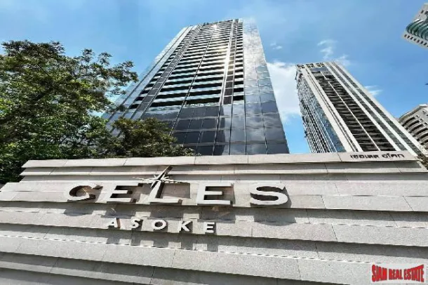 Celes Asoke - Unité moderne de 1 chambre, emplacement pratique BTS Asoke