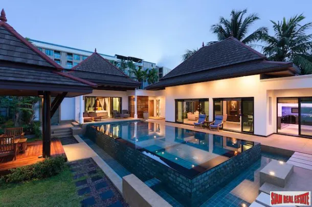 Baan Thai Surin Garden - Elegante Villa com Piscina de Três Quartos perto da Praia de Surin