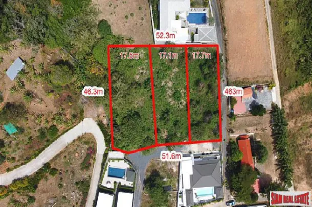 Terreno di 2445 m² con vista mare in una zona tranquilla di Rawai - Ottimo per costruire 3-6 ville
