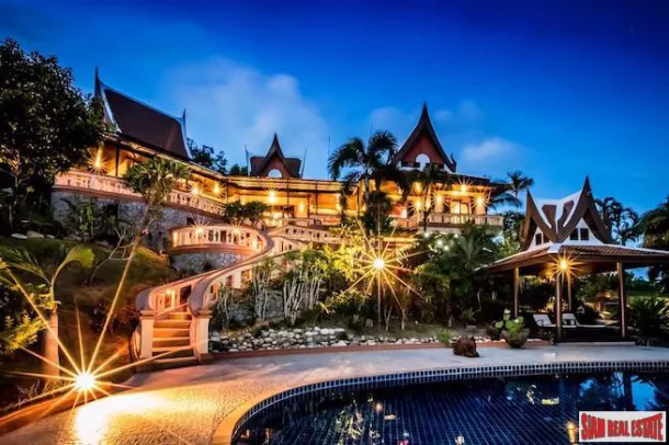 Vichudahills - Villa de Luxe de Style Thaï avec Vue sur la Mer et Piscine Privée à Vendre à Layan Beach