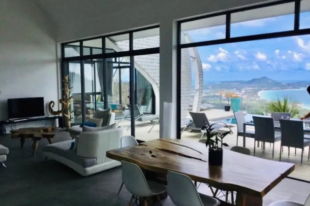 3-Schlafzimmer-Poolvilla mit Meerblick in Chaweng Noi, Koh Samui