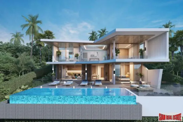 Moradia com Piscina de 4 Quartos e Vista Mar - Bo Phut, Koh Samui