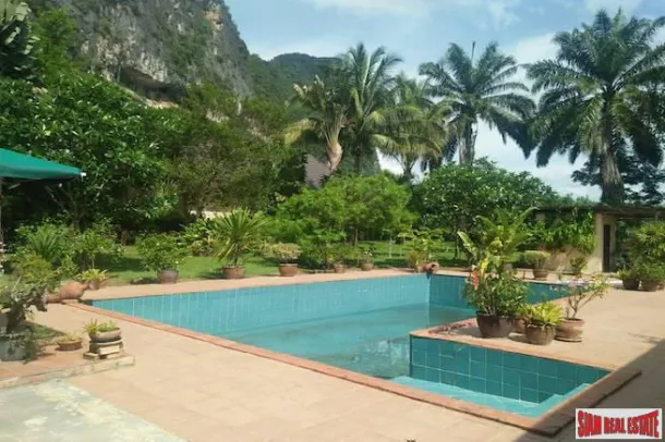 Schönes Gartengrundstück mit drei Schlafzimmern, privatem Pool und Obstplantage in Khao Thong