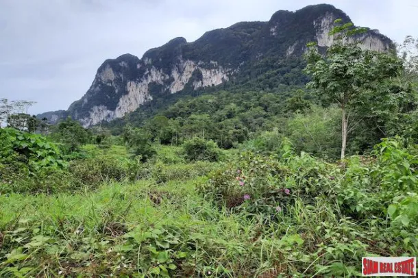 Oltre 16 Rai di Terreno in Vendita a Khao Thong con Splendide Viste sulle Montagne di Krabi