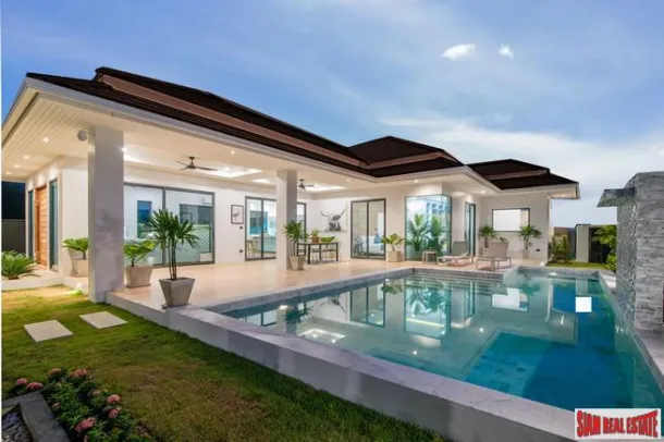 Nouveau projet de villas de luxe personnalisées avec piscine verte, primées par un promoteur expérimenté à Hua Hin