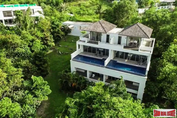 Satılık Phuket Şehri Yakınında Deniz Manzaralı Beş Yatak Odalı Dört Katlı Çift Dubleks
