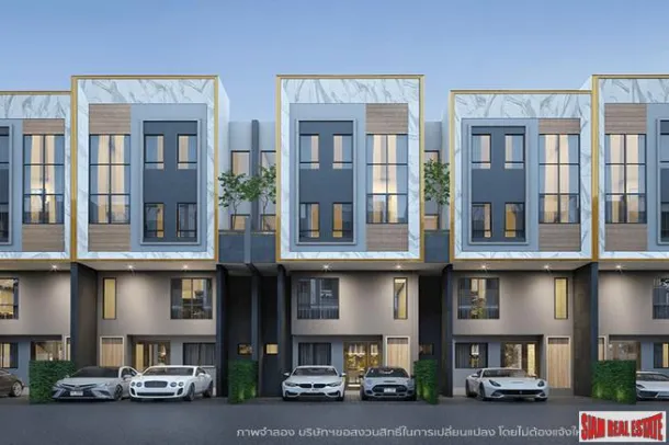 Nouveau projet de maisons de ville modernes avec domotique à Lat Phrao Road, Bang Khen.