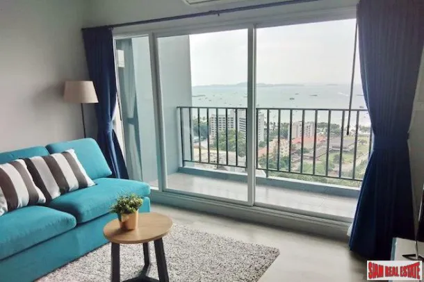 Centric Sea - Vues sur la mer depuis le 28ème étage - Condo de deux chambres et deux salles de bain à vendre à Pattaya