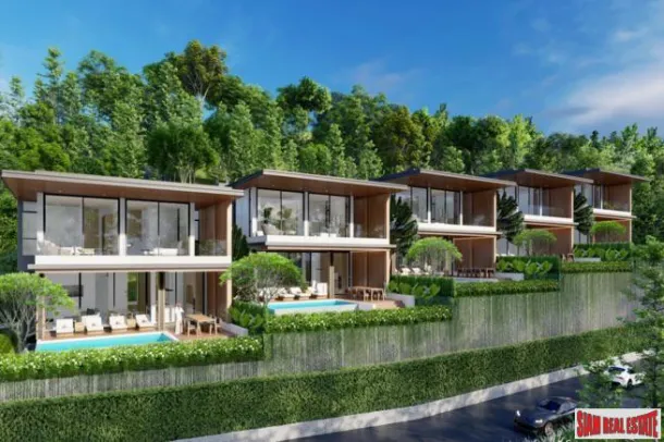 Chalong'da Satılık Yeni Dört Yatak Odalı Deniz Manzaralı Havuzlu Villa Projesi