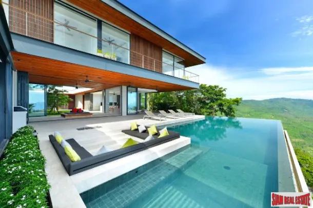 Magnífica villa con piscina y vistas al mar de seis dormitorios en venta en Bophut
