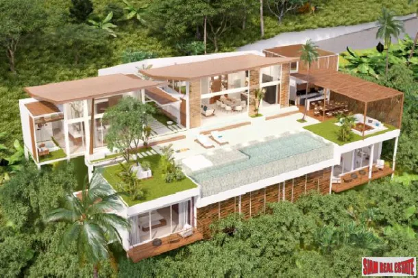 Impresionantes Vistas Panorámicas desde estas Villas Piscina de Cuatro Dormitorios en Venta en Bang Por