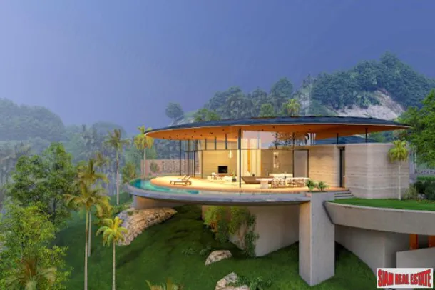 Projeto de Villa de Super Luxo - Villas de Luxo com Vista Mar de 3-4 Quartos em Bophut Hills