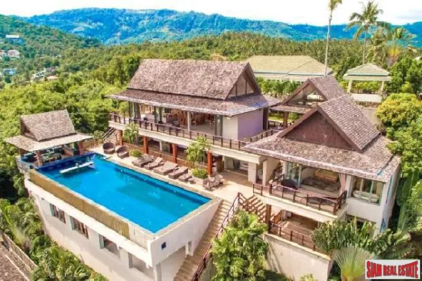 Villa Exclusiva com 5 Quartos, Piscina e Vista Panorâmica para o Mar em Bophut à Venda
