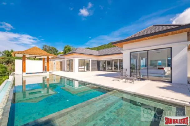 Lujosa Villa de Estilo Bali con Piscina, Cuatro Dormitorios y Vista al Mar en Venta en Bophut