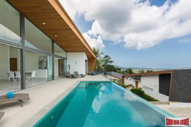 Azur Villaları - Maenam, Koh Samui'de Satılık 4 Yatak Odalı Deniz Manzaralı Villalar