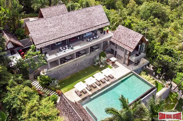 Hermosa Villa de Lujo con Seis Dormitorios y Vista al Mar en Venta en Bophut