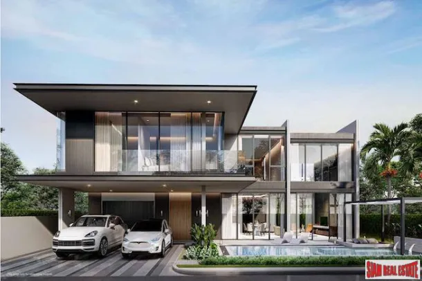 Grandes villas neuves de 2 étages avec 4+1 chambres et piscine à vendre à Pattaya