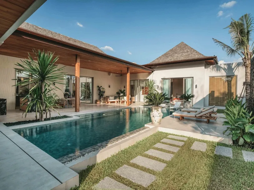 Neue Luxus-Poolvillen mit 3 & 4 Schlafzimmern und Smart-Home-Technologie zum Verkauf in Layan