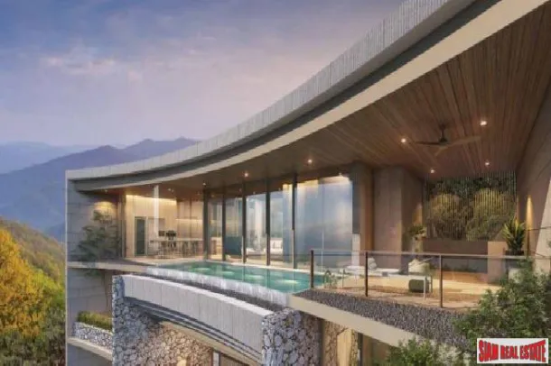 Nuove ville con piscina da 3 e 4 camere da letto con vista panoramica sulle montagne in vendita a Bang Tao