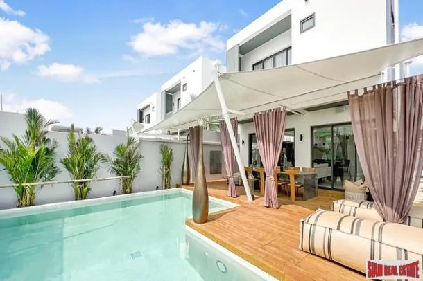 Sunset Garden - Nai Harn'de Satılık Yeni İki Katlı Dört Yatak Odalı Havuzlu Villa