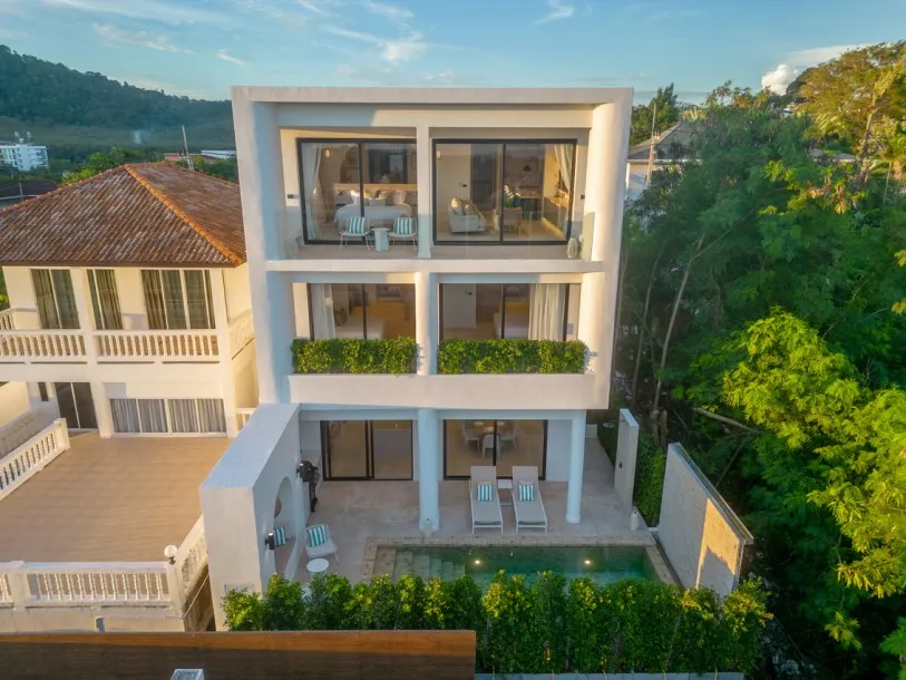 Villa White Lotus - Rawai'de Satılık Yeni Üç Yatak Odalı Üç Katlı Villa