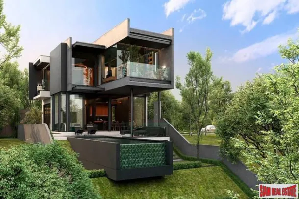 Nuovo Progetto di Villa con Piscina su Due Piani e Tre Camere da Letto con Splendide Viste sulle Montagne in Vendita a Rawai
