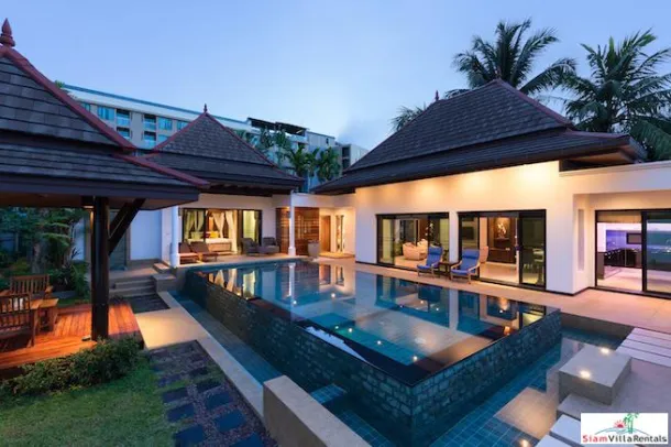 Baan Thai Surin Garden - Stilvolle Drei-Schlafzimmer-Poolvilla zur Miete in der Nähe des Surin Beach