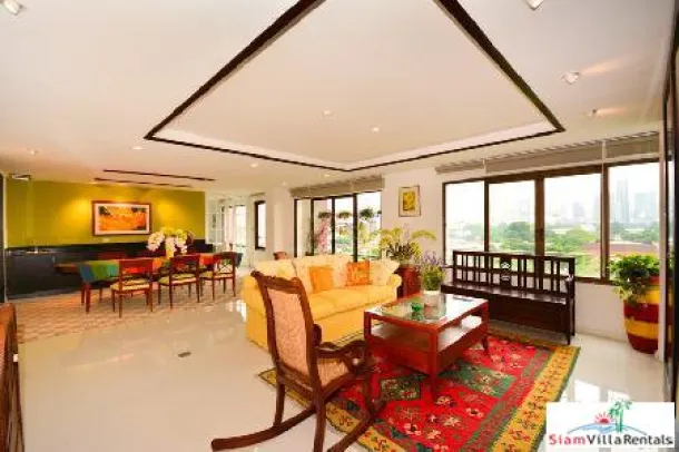 Polo Residence - Residencia Penthouse que Admite Mascotas con Impresionante Vista al Parque en Wireless y Cerca de Phloen Chit BTS